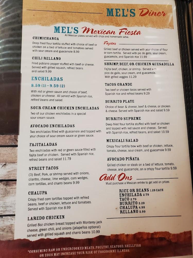 Mel's Diner Menu image 4